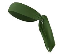 VOCOSTE 1 Pcs Adjustable Soft Sport Headband, Sweat Wicking Gym Tennis Tie Sweatband for Men Women, Green