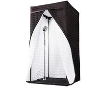 Voctent Cabina vocal portátil - Cabina de grabación sin eco de grado de estudio para voz en off, podcast y música, tratamiento acústico para estudio en casa (blanco y negro, extragrande)