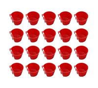 VOCUE 20 tazas de jaula para comederos de pollos para pájaros, tazas de agua, jaulas de pájaros, tazas de alimentación de alimentos, cuenco de agua para aves de corral jaula de alambre