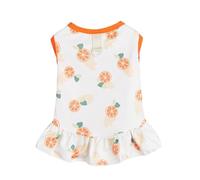 VOCUE Bonito vestido estampado para perros con anillos de tracción, falda para perros, vestidos cómodos de primavera, estilo encantador, falda para perros y gatos