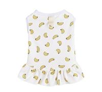 VOCUE Bonito vestido estampado para perros con anillos de tracción, falda para perros, vestidos cómodos de primavera, estilo encantador, falda para perros y gatos