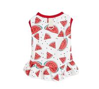 VOCUE Bonito vestido estampado para perros con anillos de tracción, falda para perros, vestidos cómodos de primavera, estilo encantador, falda para perros y gatos