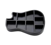 VOCUE Caja de almacenamiento para púas con forma de guitarra, caja de almacenamiento portátil para púas de guitarra, accesorios de guitarra
