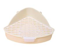 VOCUE Caja de arena para hámster, para esquina de mascotas, para entrenamiento de orinal pequeño, bandeja de arena para decoración de hábitat para ardillas