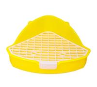 VOCUE Caja de arena para hámster, para esquina de mascotas, para entrenamiento de orinal pequeño, bandeja de arena para decoración de hábitat para ardillas