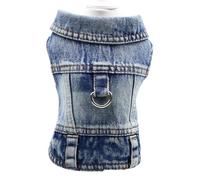 VOCUE Chaleco de tela para perro con gancho, arnés de resorte para perros pequeños, chaleco de bichón, suéter de 2 patas, ropa para fotos