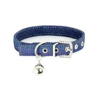 VOCUE Collar de perro ajustable para pasear de tela, collar de cuello con campanas, collar básico de moda para perros de todos los tamaños, suministros para mascotas