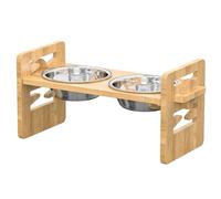 VOCUE Cuenco doble para gatos con soporte inclinado, antivómitos, ajuste de altura, para mascotas, alimentación de alimentos, suministro de perros