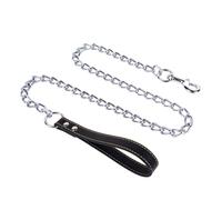 VOCUE Cuerda de tracción de metal flexible para perros de hasta 30 kg, correa de tracción con collar para caminar al aire libre