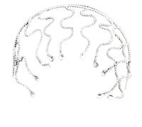 VOCUE Diadema de cristal para novia, diadema de medusa, diadema de serpiente con diamantes de imitación, diadema de serpiente, cadena para la cabeza de medusa, corona