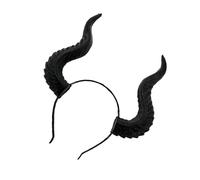 VOCUE Diadema larga de cuerno malvado para adultos, disfraz de cosplay, cuerno de diablo, reno y aro para el pelo, fiesta de Halloween, cosplay, postizos