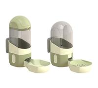 VOCUE Dispensador de agua para gatos, alimentador automático y agua para gatos, soporte para jaula de riego, comedero para gatos