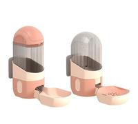 VOCUE Dispensador de agua para gatos, alimentador automático y agua para gatos, soporte para jaula de riego, comedero para gatos