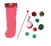 VOCUE Juego de juguetes de Navidad para mascotas, con temática navideña, para gatos, durabilidad, inocuidad, juguete para mascotas para entretenimiento en el hogar