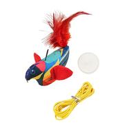 VOCUE Juguete chirriante para gatos, pájaro, gatos, juguete chirriante con plumas para gatos, dentición, pájaro masticable con plumas para que los gatos hagan ejercicio, regalo