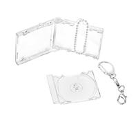 VOCUE Llavero con colgante de disco acrílico en blanco, apto para llavero, mochila, colgante, cadena con clip