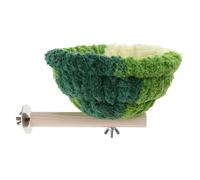 VOCUE Nidos de pájaros de felpa cálida para loros con perca, jaula de pájaros, perca de pie, cama de descanso para periquitos