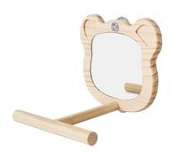 VOCUE Perchas para pájaros, juguete para loros, jaulas de pájaros, soporte de plataforma, juguete con forma de oso, decoración de jaula