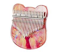 VOCUE Piano de pulgar profesional de 17/21 teclas con instrucciones de estudio y martillo de afinación, piano de dedo acrílico para niños principiantes