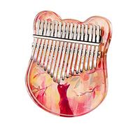 VOCUE Piano de pulgar profesional de 17/21 teclas con instrucciones de estudio y martillo de afinación, piano de dedo acrílico para niños principiantes