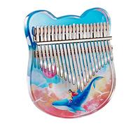 VOCUE Piano de pulgar profesional de 17/21 teclas con instrucciones de estudio y martillo de afinación, piano de dedo acrílico para niños principiantes