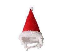 VOCUE Sombrero de Navidad para hámster Papá Noel con tocado ajustable blanco, accesorios para animales pequeños