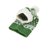 VOCUE Sombreros de punto de Navidad para perro, divertidos accesorios de ganchillo para perro, gorro cálido de invierno para mascotas, cuello y