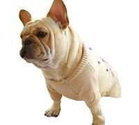 VOCUE Suéter de Navidad para perros pequeños, suéter cálido para gatos, resistente al viento, suave