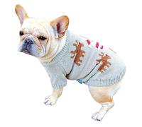VOCUE Suéter de Navidad para perros pequeños, suéter cálido para gatos, resistente al viento, suave