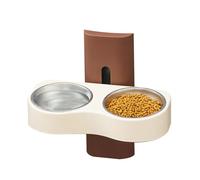 VOCUE Tazón para gatos montado en la pared de gran capacidad, cuenco de alimentación para mascotas, cuenco de alimentación de plástico para gatos, cuenco de alimentación de plástico ajustable en