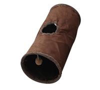 VOCUE Túnel de juguete para gatos con juguete colgante, tubo de juego, túnel plegable de felpa arrugada para gatitos de interior