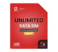 Vodafone Unlimited Data SIM - Velocidades 5G sin límite - Precargado durante 1 mes desde el pedido - Datos Plug & Play para banda ancha móvil, routers y teléfonos
