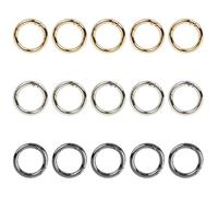 VODAFQS 15 Piezas Mosqueton Redondo Hebillas de Resorte, Broches de Resorte Redondos, Llavero Anillos Abiertos de 26 mm, Mosquetones con Gatillo, Gancho, Llavero, Hebilla en O para Mochilas, Carteras