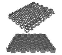 Vodaland HEXpave - Pavimento Permeable-Estabilizador de grava color gris - de 3 cm de Altura - hasta 12,000 kg - Ideal para Patios, Caminos, Bases de Cobertizos, Uso Vehículos Ligeros (pack de 5,85m2)