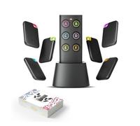 Vodeson Localizador de llaves - Dispositivo antipérdida fácil de usar con 6 receptores codificados por colores y mando a distancia transmisor RF, localizador de llaves con sonido, diseño de regalo