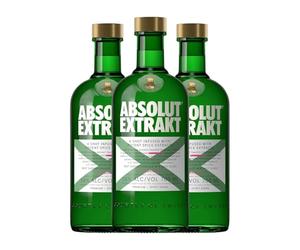 Vodka Absolut Extrakt Nº 1 70 aja de 3 Botellas de 70 cl)