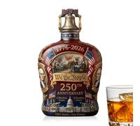 Vodka Decanter - Glass Liquor Bottle | 10x4.5x14cm Whiskey Decanter Home Decoration Drinkware for Birthday Fathers Day Valentines Holiday Party Bourbon Brandy Cognac Tequila