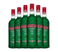 Vodka Marie Brizard Sobieski Green Mint 70 cl (Caja de 6 Botellas de 70 cl)