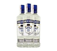 Vodka Smirnoff Blue Ten Times Filtered Botella Misil 1 L (Caja de 3 Botella Misil de 1 L)