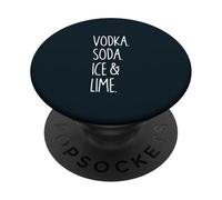 Vodka Soda Ice & Lime - Despedida de soltero y despedida de soltera PopSockets PopGrip Adhesivo