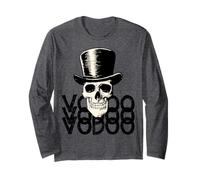 Vodoo Muerte Cilindro Zombie New Orleans Jazz Skull Manga Larga