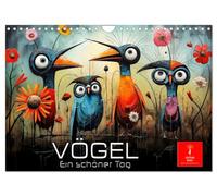 Vögel - ein schöner Tag (Wandkalender 2026 DIN A4 quer), CALVENDO Monatskalender: Jeder Tag, ein malerischer Vogel-Tag.