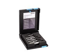 VÖLKEL Juego de herramientas de roscar para engrase | Juego de 6 piezas en caja de plástico | Machos profesionales para rosca de engrase | Rosca ISO métrica y rosca de tubo G (BSP)