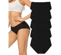 VOENXE 5 Pack Bragas Sin Costuras Mujer,Hipster Ropa Interior Invisibles | Invisible Braguitas Microfibra,Brasileñas Seamless Women Bikini Underwear,Cómodas Culotte Slip,Calzones Talle Calzoncillos