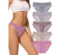 VOENXE Bragas Sin Costuras Mujer Pack,Braguitas Bikini Femenina Invisible,Paquete De 5