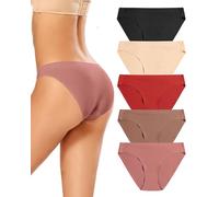 VOENXE Bragas Sin Costuras Mujer Pack,Braguitas Bikini Femenina Invisible,Paquete De 5