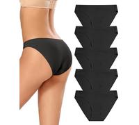 VOENXE Bragas Sin Costuras Mujer Pack,Braguitas Bikini Femenina Invisible,Underwear del Mujeres Slip con Forma Ropa Interior,Bragas BrasileñAs Mujer,Seamless Women Panties,MúLtiples Paquete De 5