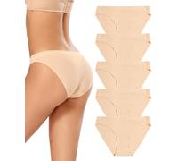 VOENXE Bragas Sin Costuras Mujer Pack,Braguitas Bikini Femenina Invisible,Underwear del Mujeres Slip con Forma Ropa Interior,Bragas BrasileñAs Mujer,Seamless Women Panties,MúLtiples Paquete De 5