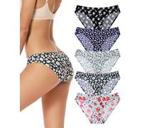 VOENXE Bragas Sin Costuras Mujer Pack,Braguitas Bikini Femenina Invisible,Underwear del Mujeres Slip con Forma Ropa Interior,Bragas BrasileñAs Mujer,Seamless Women Panties,MúLtiples Paquete De 5