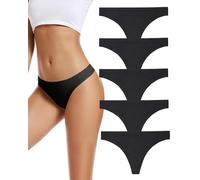 VOENXE Tangas de Lencería,Tangas Mujer Pack,Sin Costuras Bragas,Ropa Interior,para Mujeres,Women Multicolor con Acabado Fino Que No Marca,Cómodos,Suaves y Elásticos Thong Underwear,5 Pack